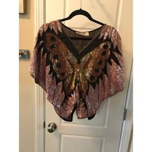 Vintage The Ritz Disco Butterfly Top